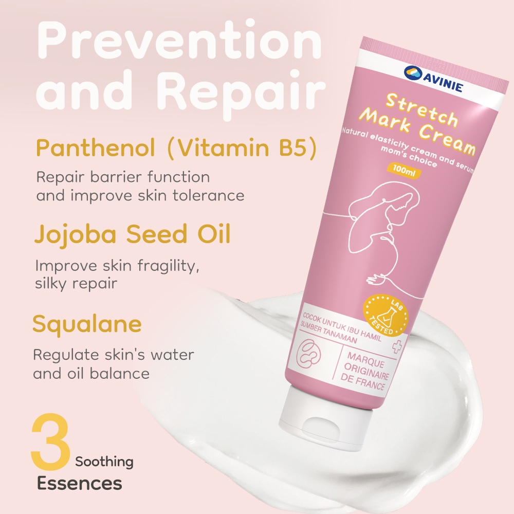 Avinie Stretch Mark Cream BPOM 041024005650400020009 Penghilang Stretch Mark Original Foto 3