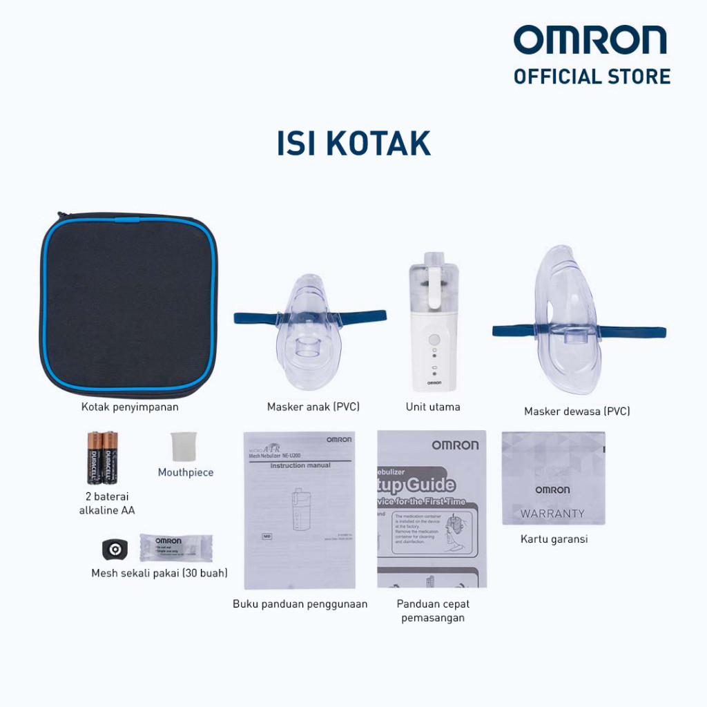 Omron Disposable Mesh Sparepart Nebulizer NE-U200 30 Pcs Paket Isi Ulang Foto 2