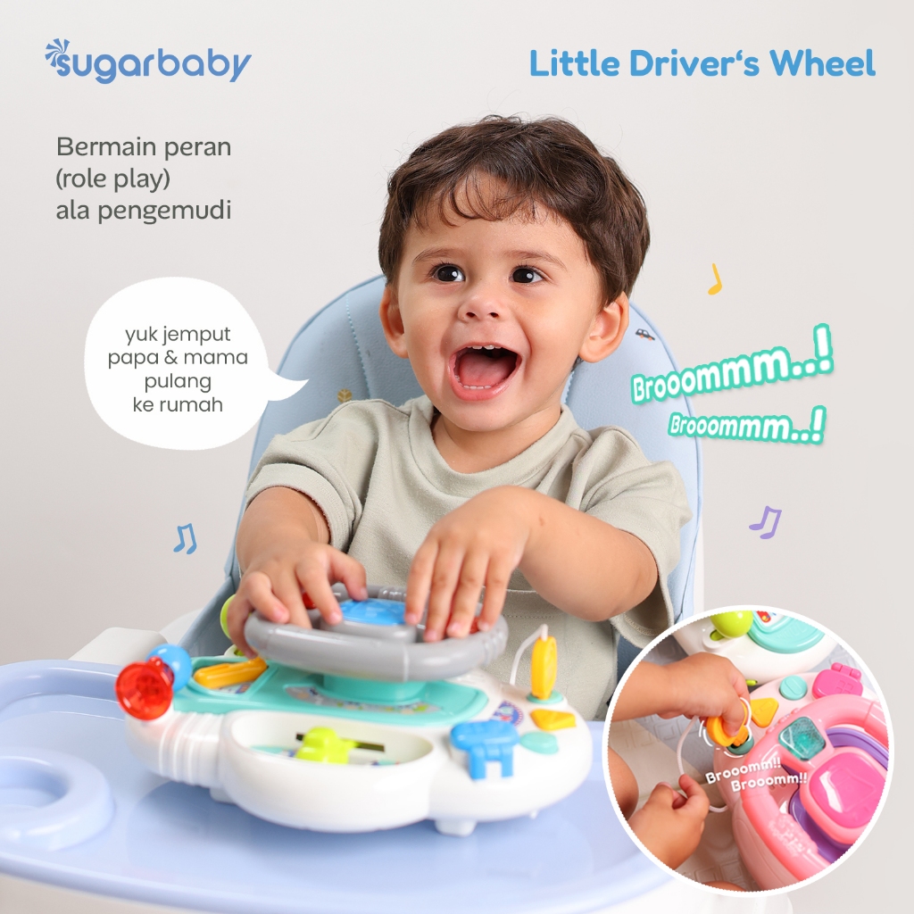 Sugarbaby Little Driver Wheel & Transform Car 3in1 Set Mainan Edukasi Anak 18M+ BPA Foto 2