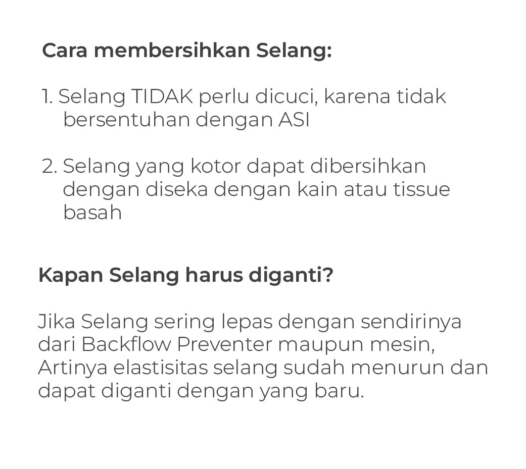 Selang Pompa ASI Spectra Original Panjang 100CM untuk Semua Tipe Foto 8