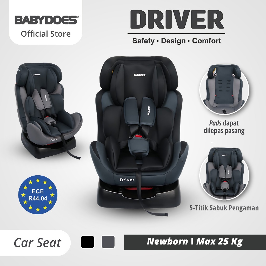 Car Seat Bayi Babydoes Driver Group 0+/I/II Sabuk 5 Titik Hingga 25 Kg Foto 2