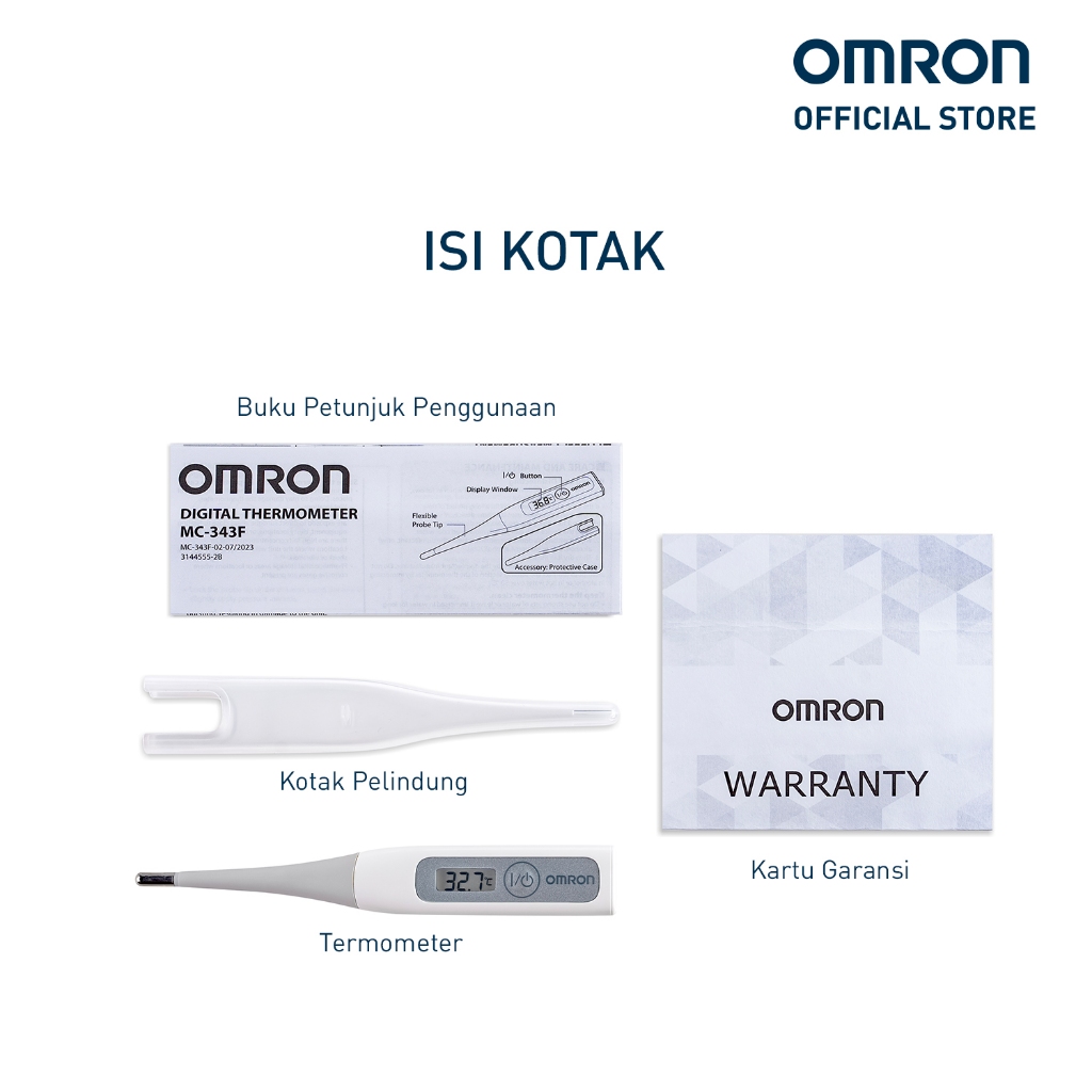 Termometer Digital OMRON MC-343F Pengukur Suhu Cepat Oral Rektal Ketiak Foto 4