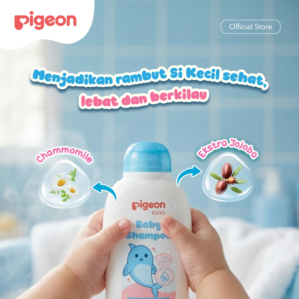 Shampo Bayi Pigeon Chamomile Hypoallergenic pH 5.5 Tidak Pedih Mata Foto 2