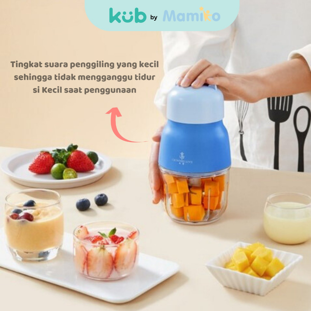 KUB x CL Baby Food Processor Blender Penggiling MPASI Portable Food Grade Foto 3