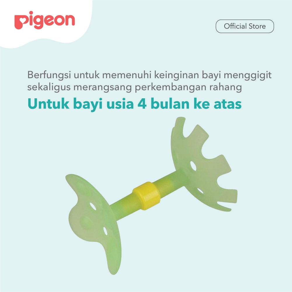 PIGEON Teether Step 1 & Step 2 untuk Bayi 4 dan 7 Bulan Mainan Foto 2