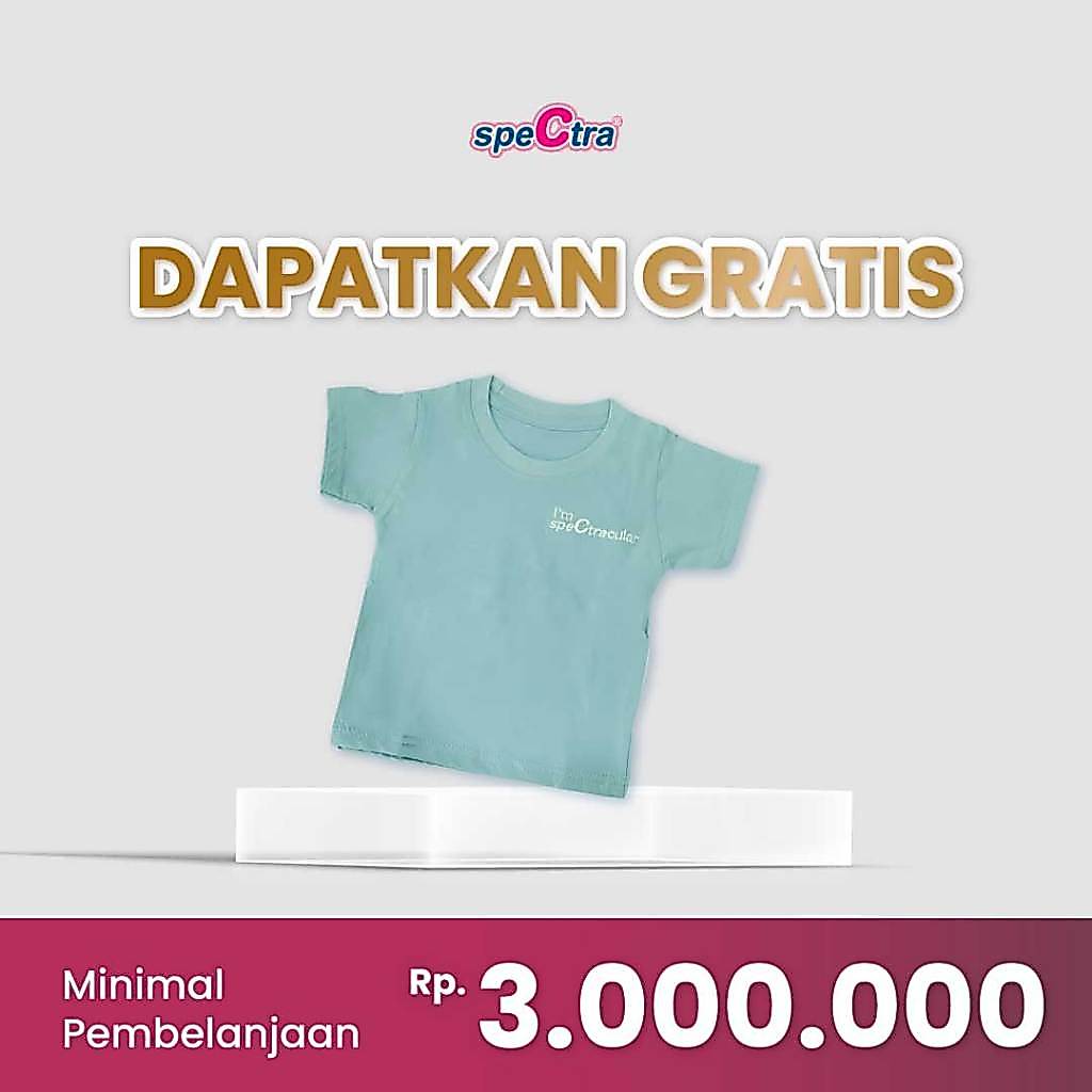 Spectra Baju Kazel Abu Apron Menyusui Ibu & Bayi Bahan Katun Foto 2