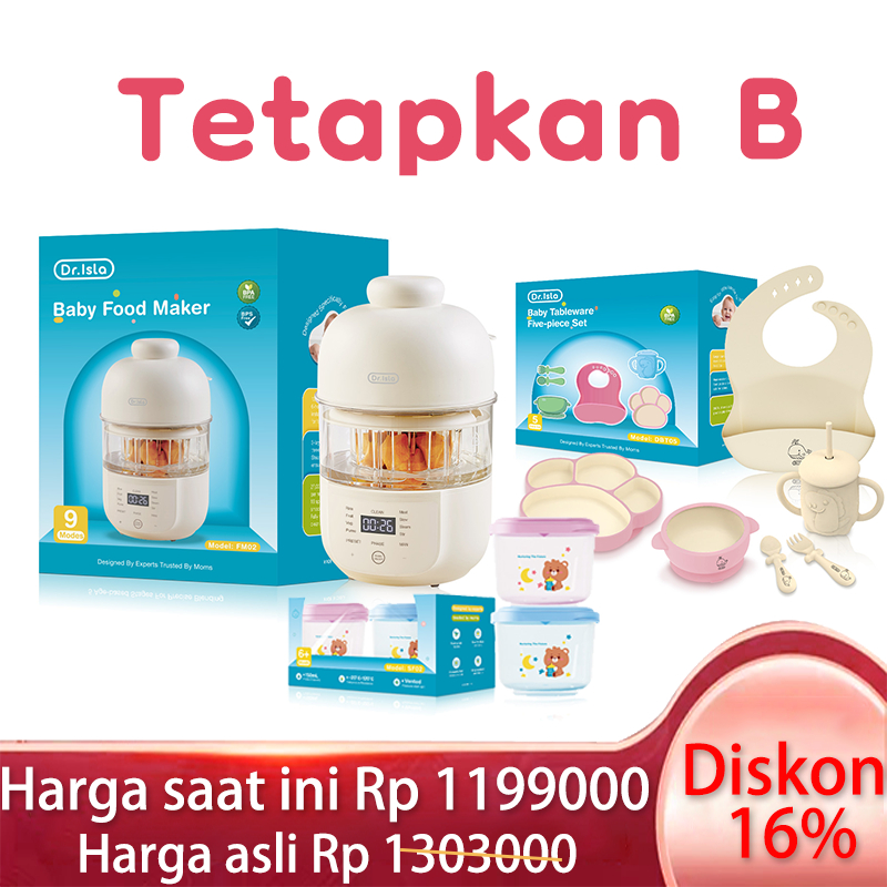 Dr.isla Smart Baby Food Processor MPASI 12 Fitur Pengukus Blender Serbaguna Foto 7