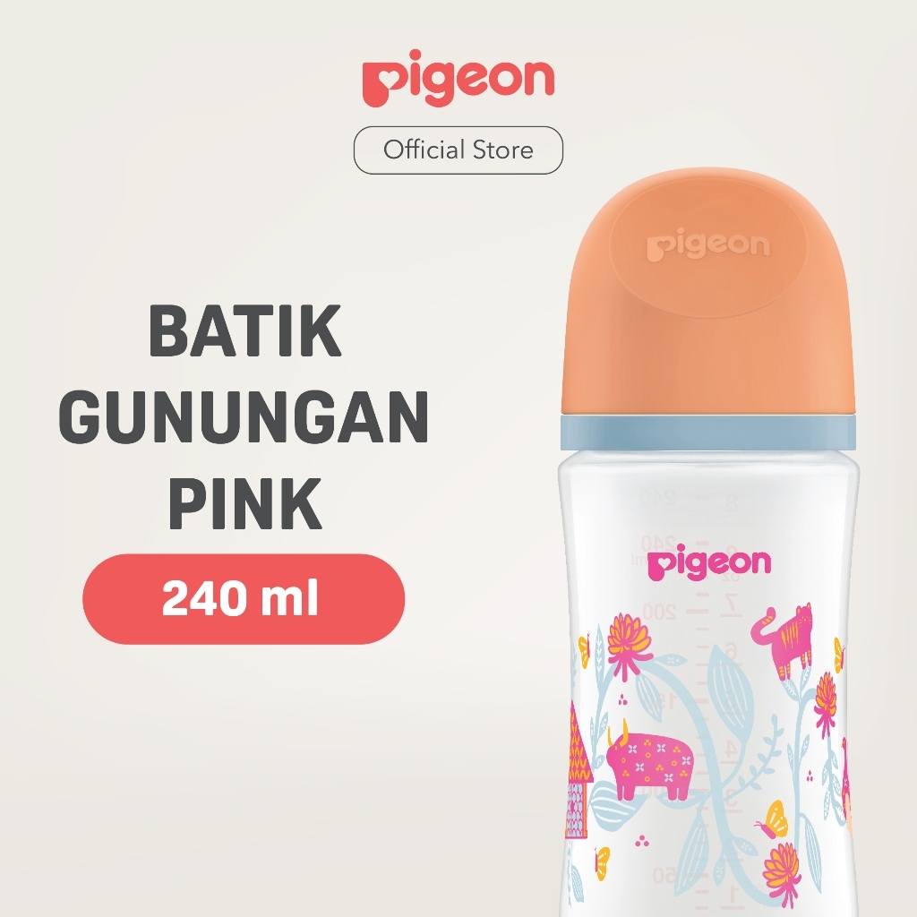 Botol Susu Bayi Pigeon BPP Wide Neck Batik Gunungan 160ml Anti Kolik dengan SofTouch Foto 4