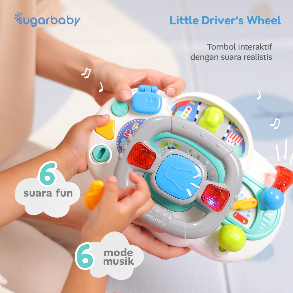 Sugarbaby Little Driver Wheel & Transform Car 3in1 Set Mainan Edukasi Anak 18M+ BPA Foto 3