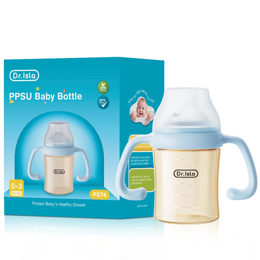 Botol Susu Bayi Dr.isla PS74 PPSU Dot Miring Indicator Suhu 160ml 240ml 330ml Foto 5