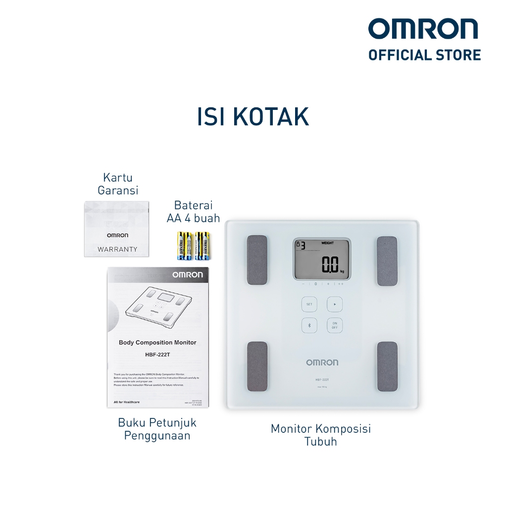 Omron Body Composition Monitor HBF-222T Bluetooth Analisis Lemak Visceral & Usia Tubuh Foto 8