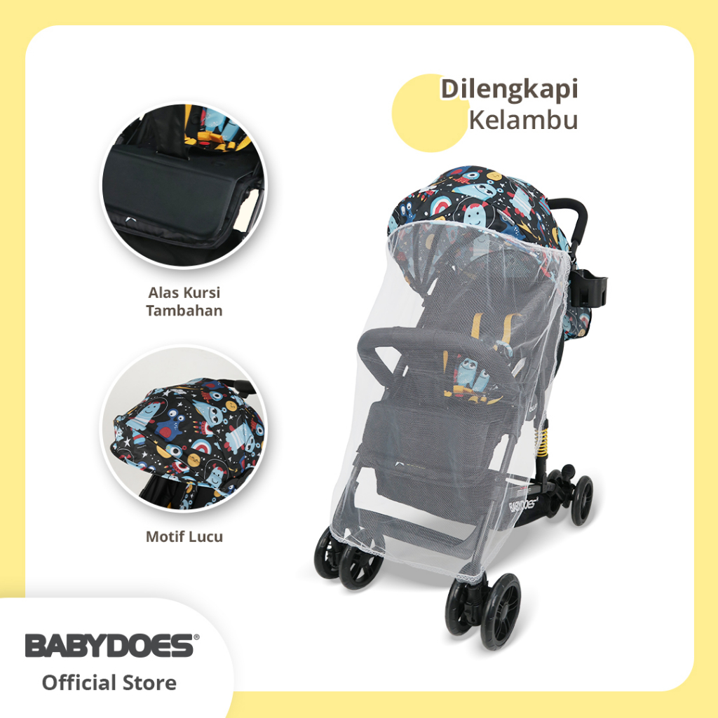Stroller Bayi Babydoes Olla+ MONSTER Series 3 in 1 Newborn to Toddler 20kg Foto 4