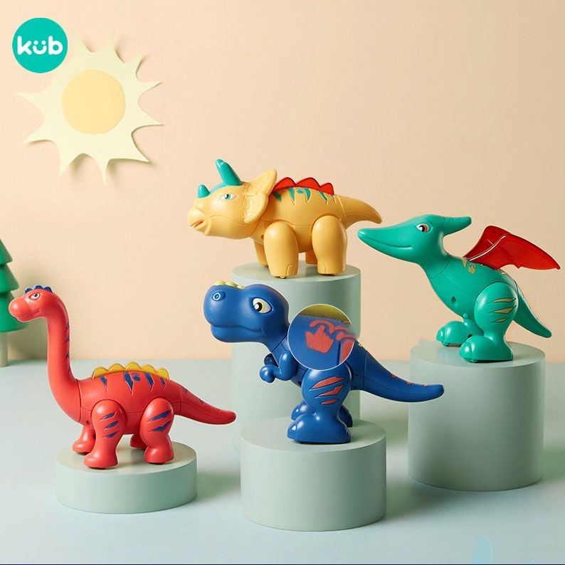 Mainan Puzzle Edukasi KUB Dinosaur Cute Feifei Milin Jack Betty Musik Bayi Anak Foto 2
