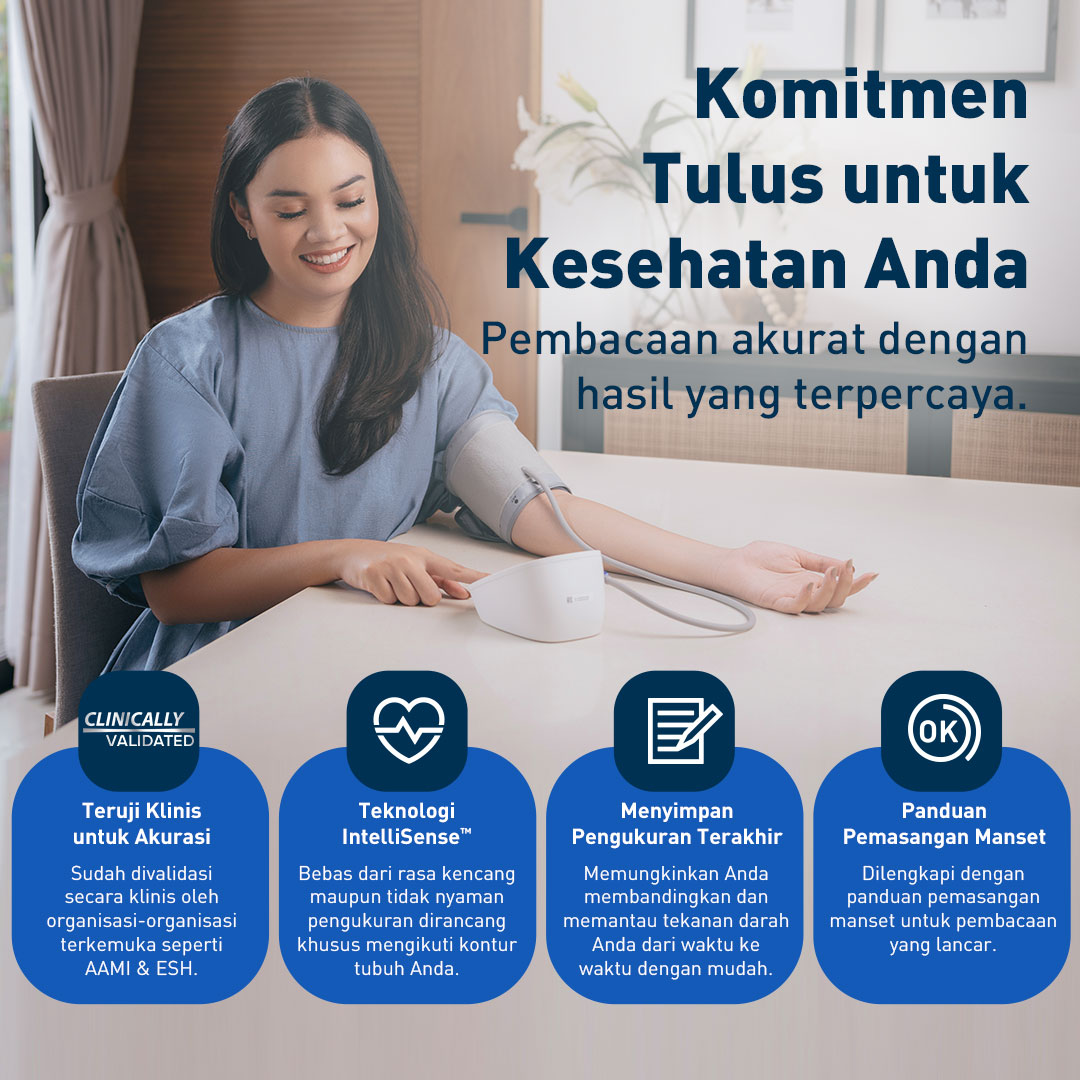 Tensimeter Digital OMRON HEM-7121J Monitor Tekanan Darah Akurat dengan Teknologi IntelliSense Foto 7