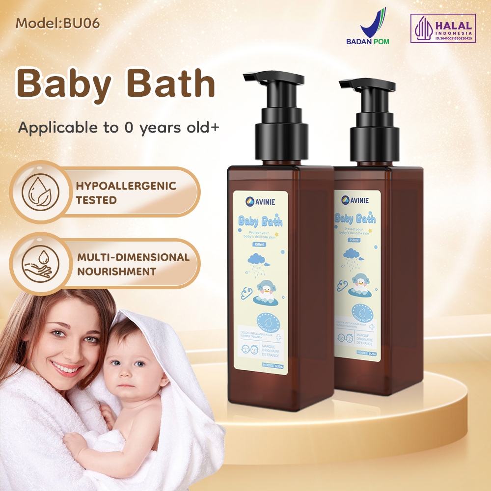 Avinie Sabun Mandi Bayi Cair 150ml BU06 BPOM Antibakteri Bahan Alami Marigold
