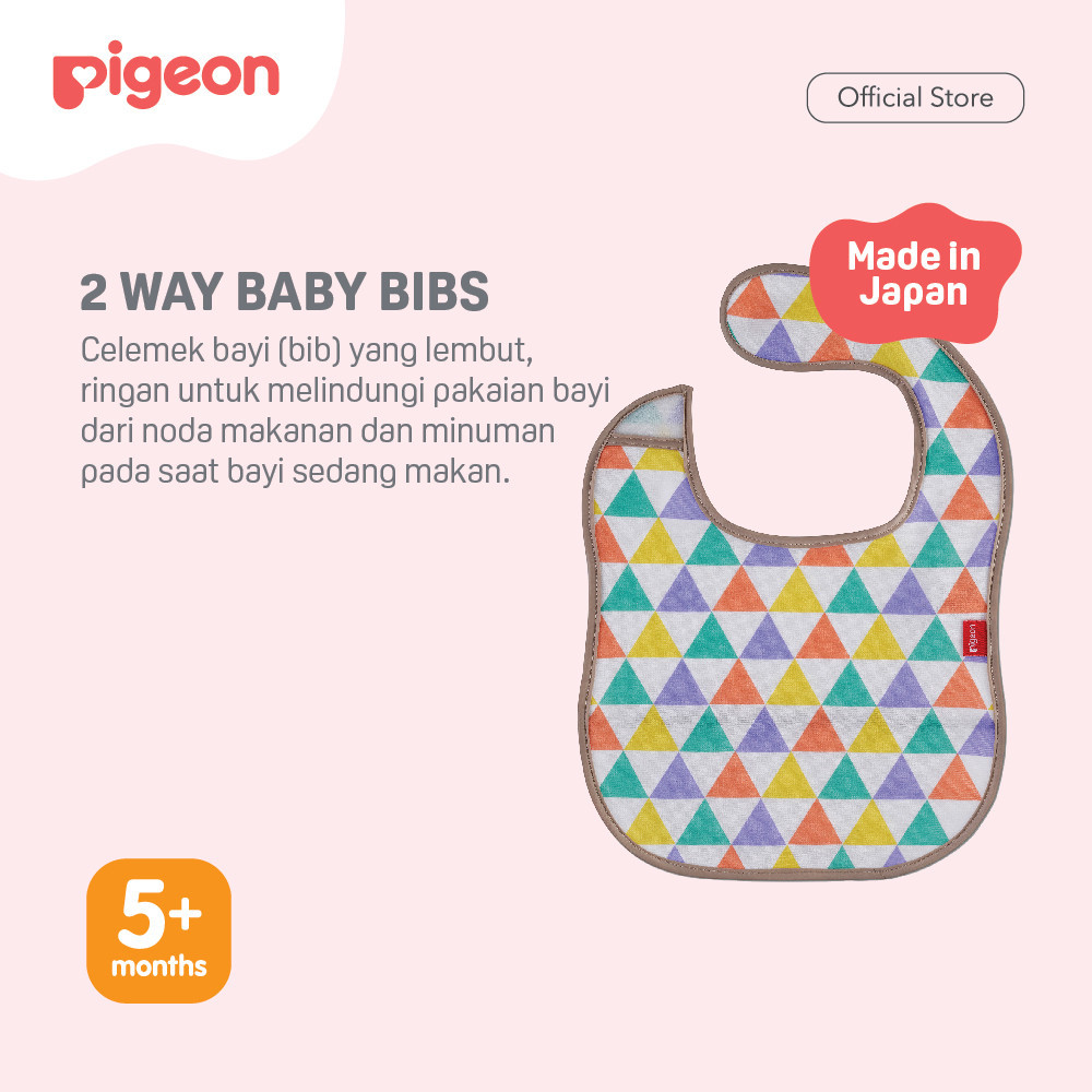 Celemek Bayi Pigeon 2 Way Bibs Bolak Balik Penyerap dan Anti Air Foto 2