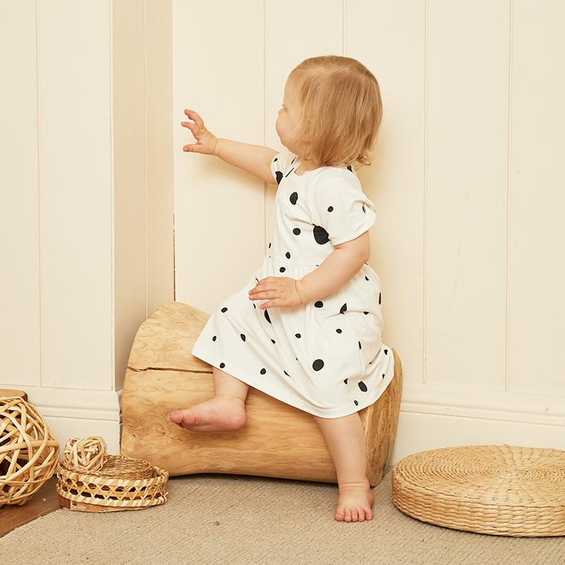 MOOIMOM Nero Bianco Tencel Frill Dress Foto 5