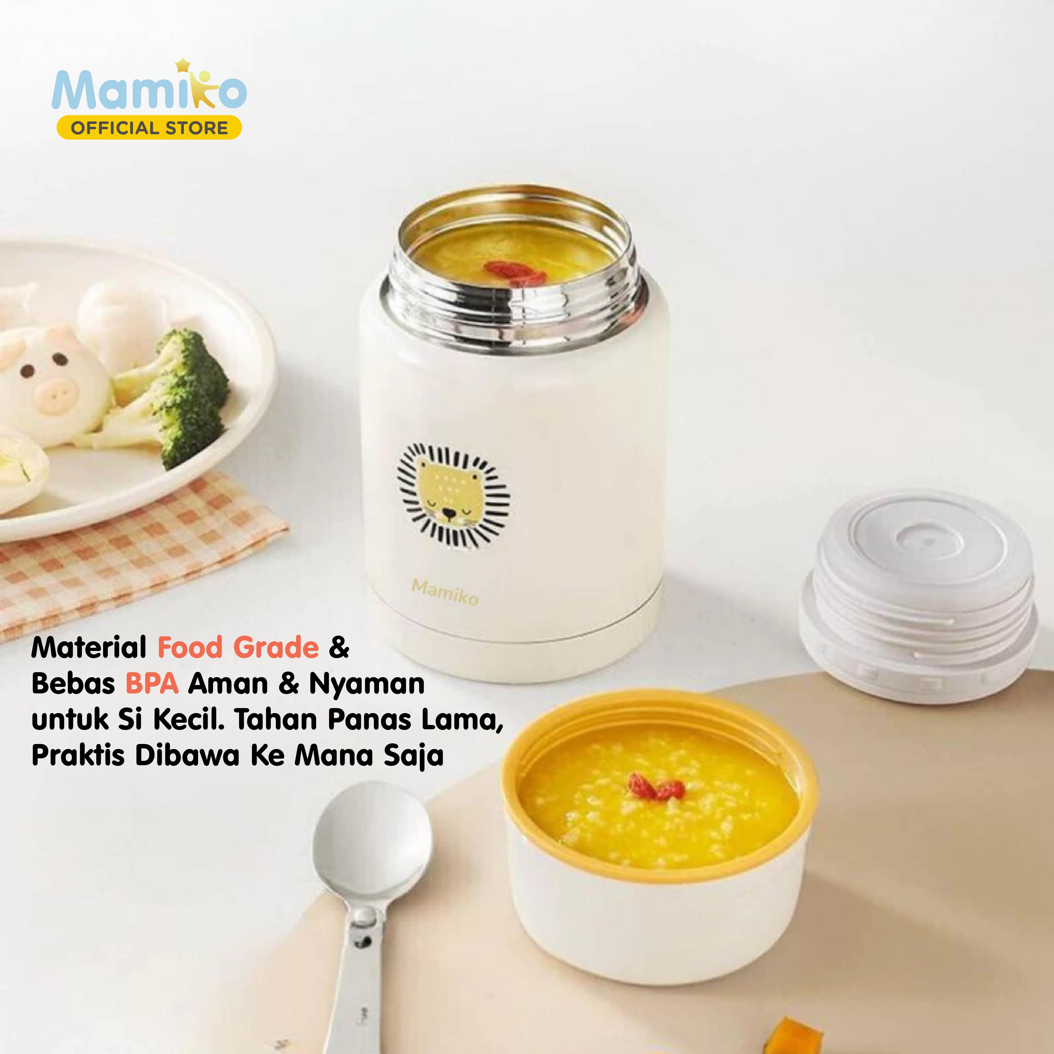 Termos Makanan Mamiko Thermal Food Jar 480ML SUS 316 Stainless Steel Tahan Panas Dingin Foto 5