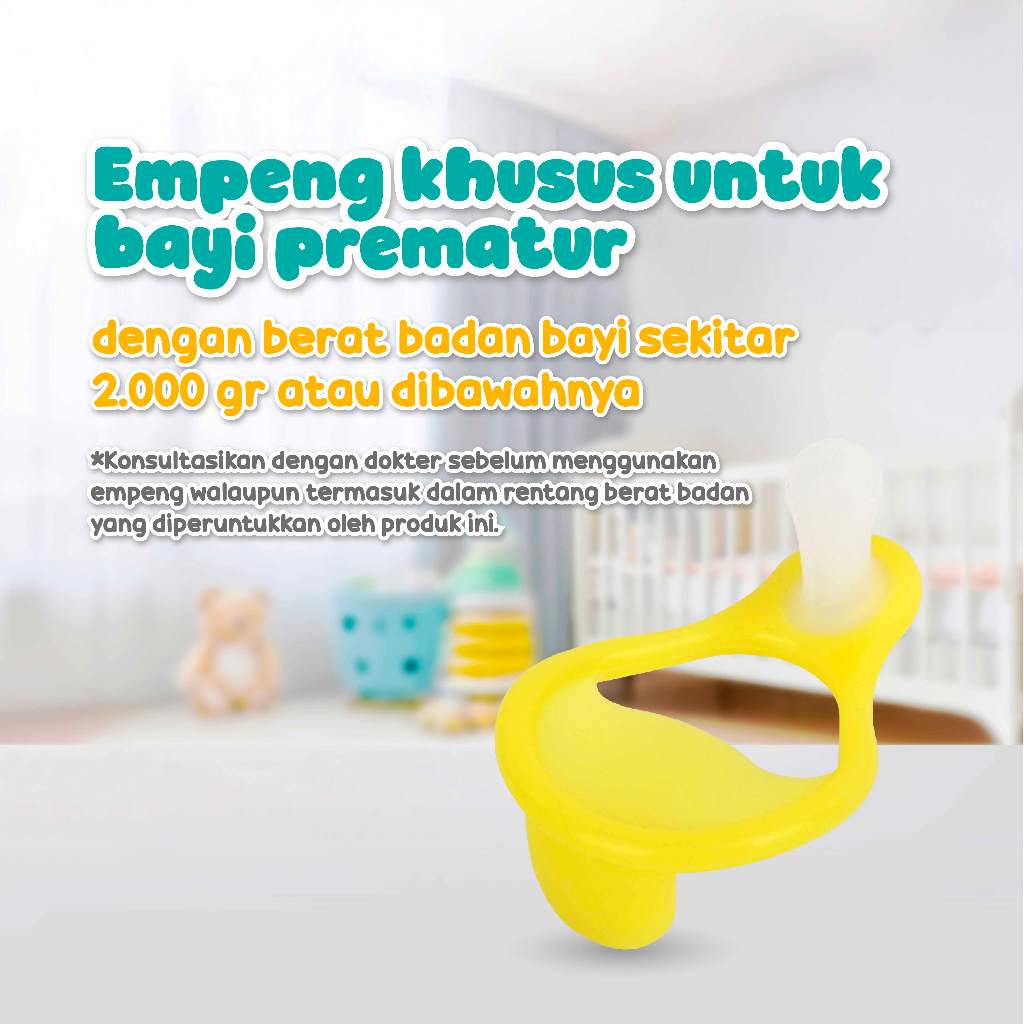 Empeng Pigeon Preemie Care Silicon untuk Bayi Prematur Penenang Stimulasi Oral Foto 2