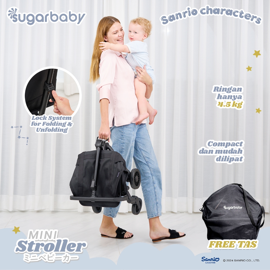 Stroller Bayi Lipat Sugarbaby Sanrio Collection Mini Travel Compact 4.5 kg Foto 3