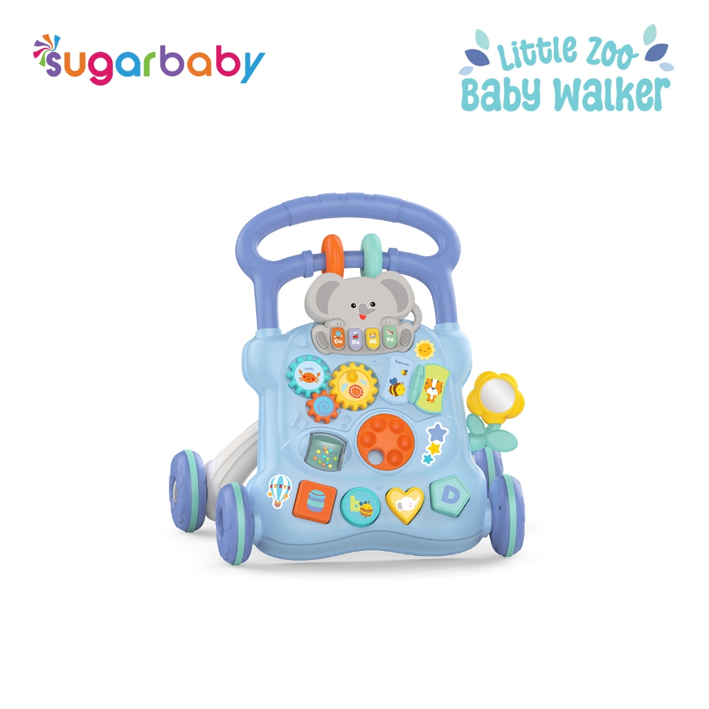 Sugarbaby Little Zoo Baby Walker Mainan Dorong Bayi dengan Piano Lepas & Panel Aktivitas Foto 5