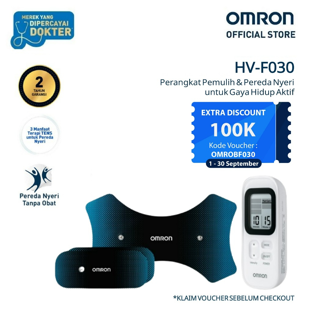 Alat Terapi Elektrik OMRON Sport TENS HV-F030 Pereda Nyeri Otot & Sendi