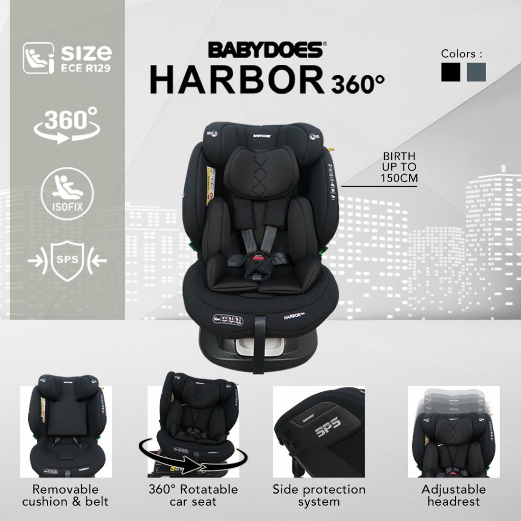 Babydoes Harbor Car Seat 360 Rotating Isofix ECE R129/03 Group 0+ Foto 5