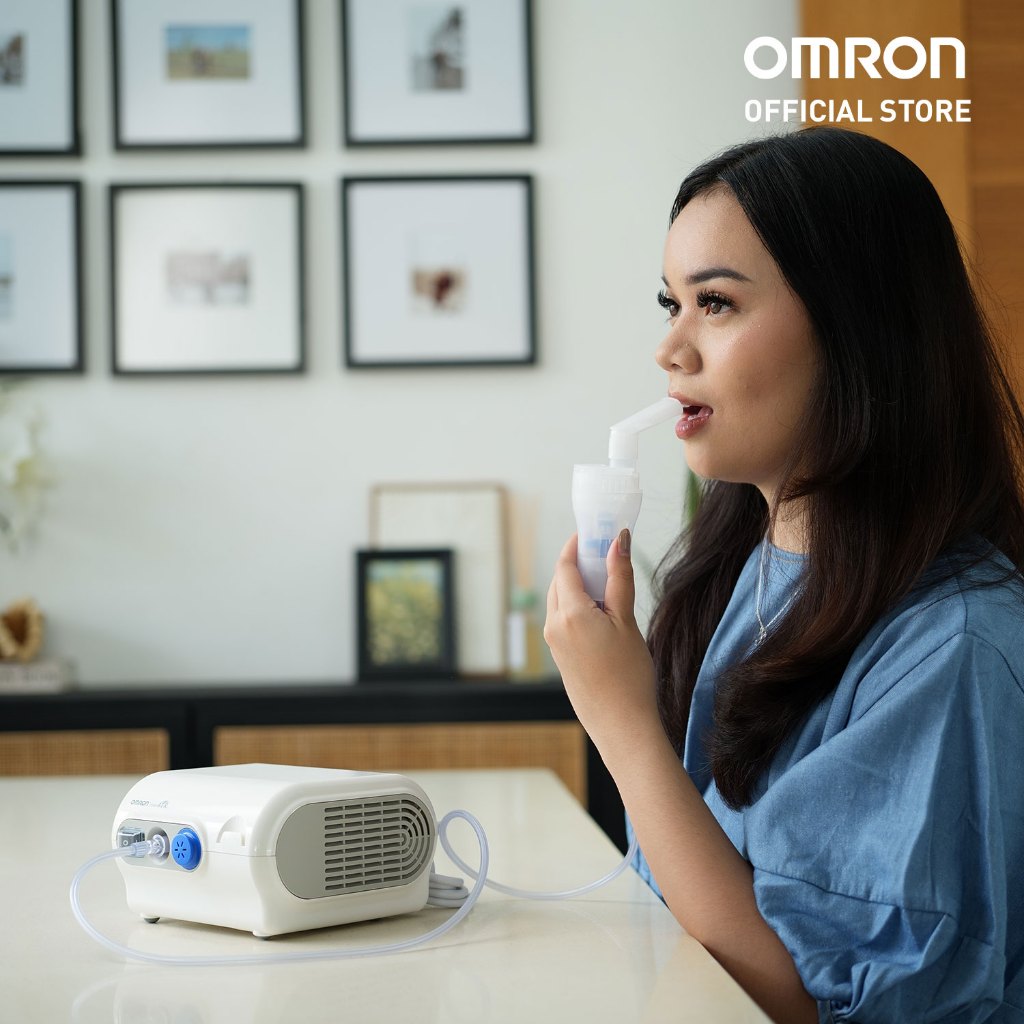 Omron Nebulizer NE-C28 Compressor Alat Terapi Pernapasan Teknologi VVT Foto 3