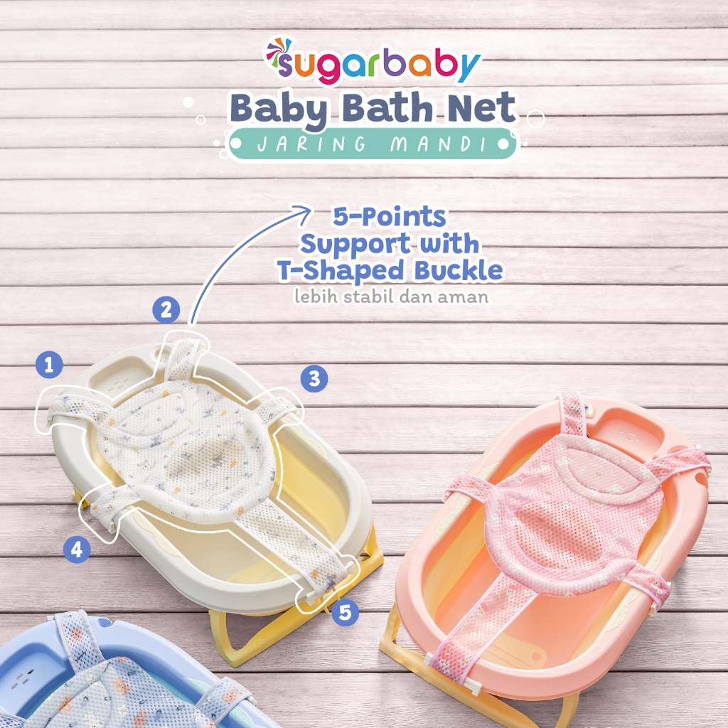 Sugar Baby Ultrasoft Baby Bath Pillow & Bath Net Bantal Mandi Bayi dan Jaring Foto 5
