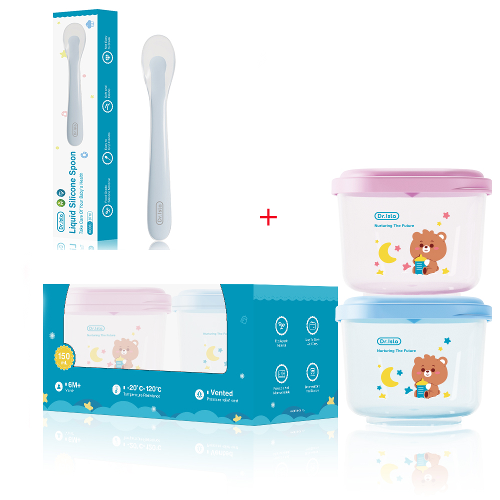 Dr.isla Food Container MPASI 4PCS BPA Free Foto 8
