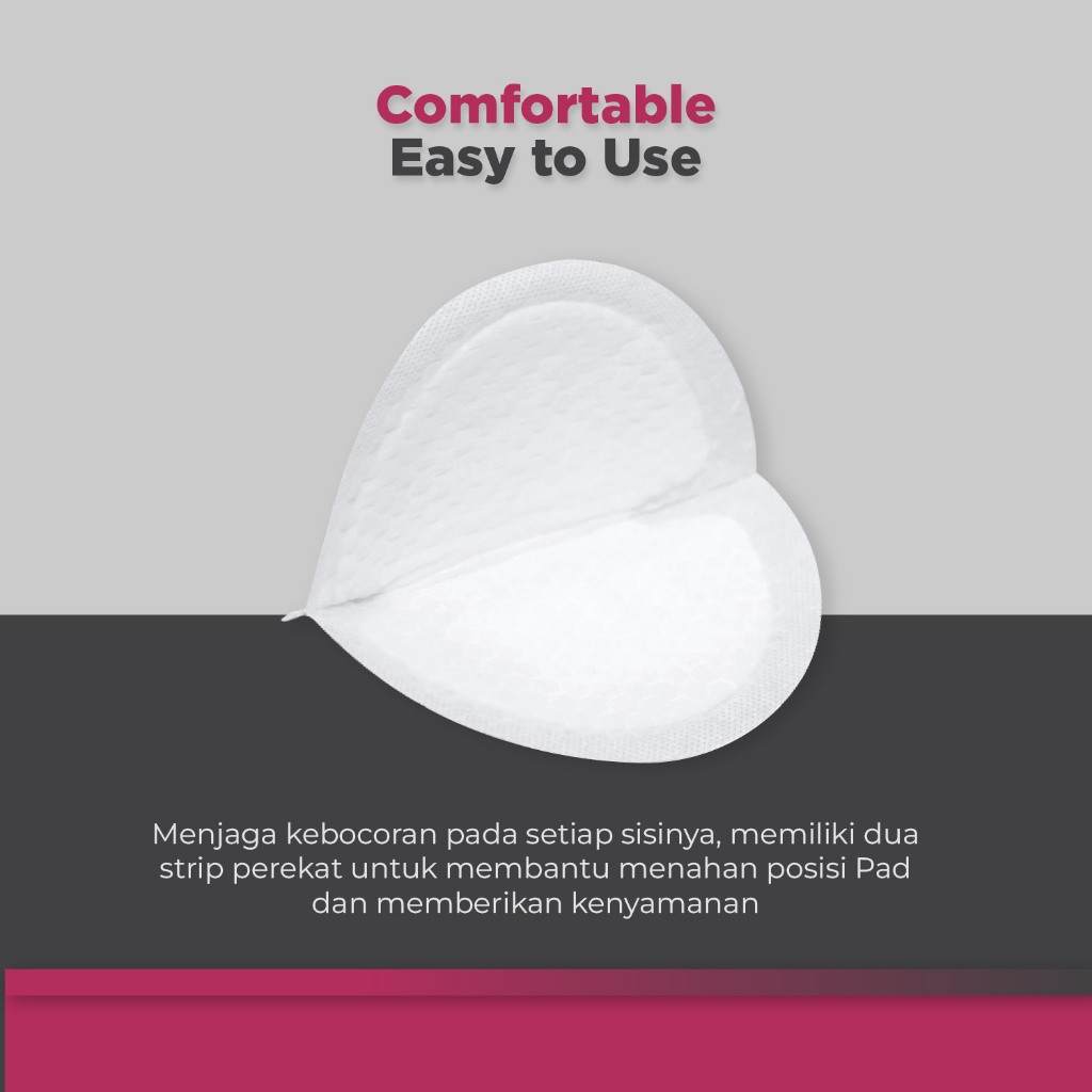 Breast Pad Iris Premium Series Disposable 60 Pcs Anti Bocor Honeycomb 3D Shape Foto 2