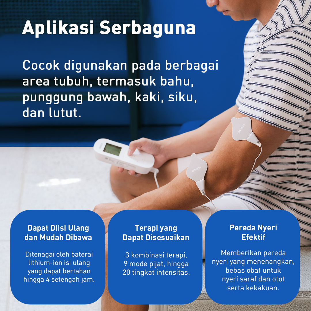 Alat Pijat Elektrik OMRON HV-F311 TENS Pulse Massager dengan Terapi Panas Foto 7
