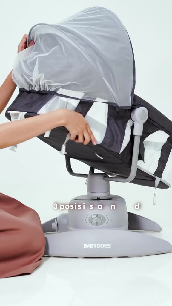Ayunan Bayi Babydoes Rockaway 2-in-1 Swing 360 Derajat dengan Remote Control dan Bluetooth