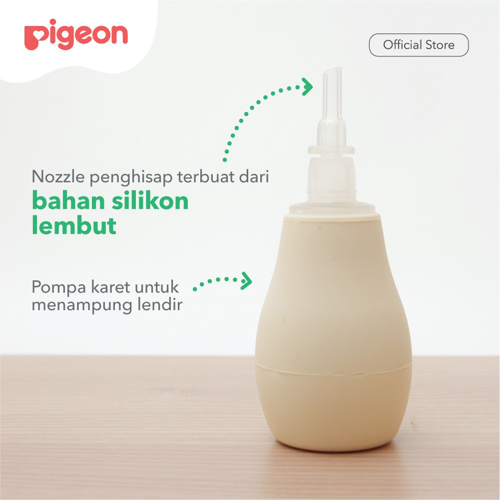 Pigeon Nose Cleaner Alat Penghisap Lendir Bayi Penyedot Ingus dengan Pompa Karet dan Ujung Foto 3