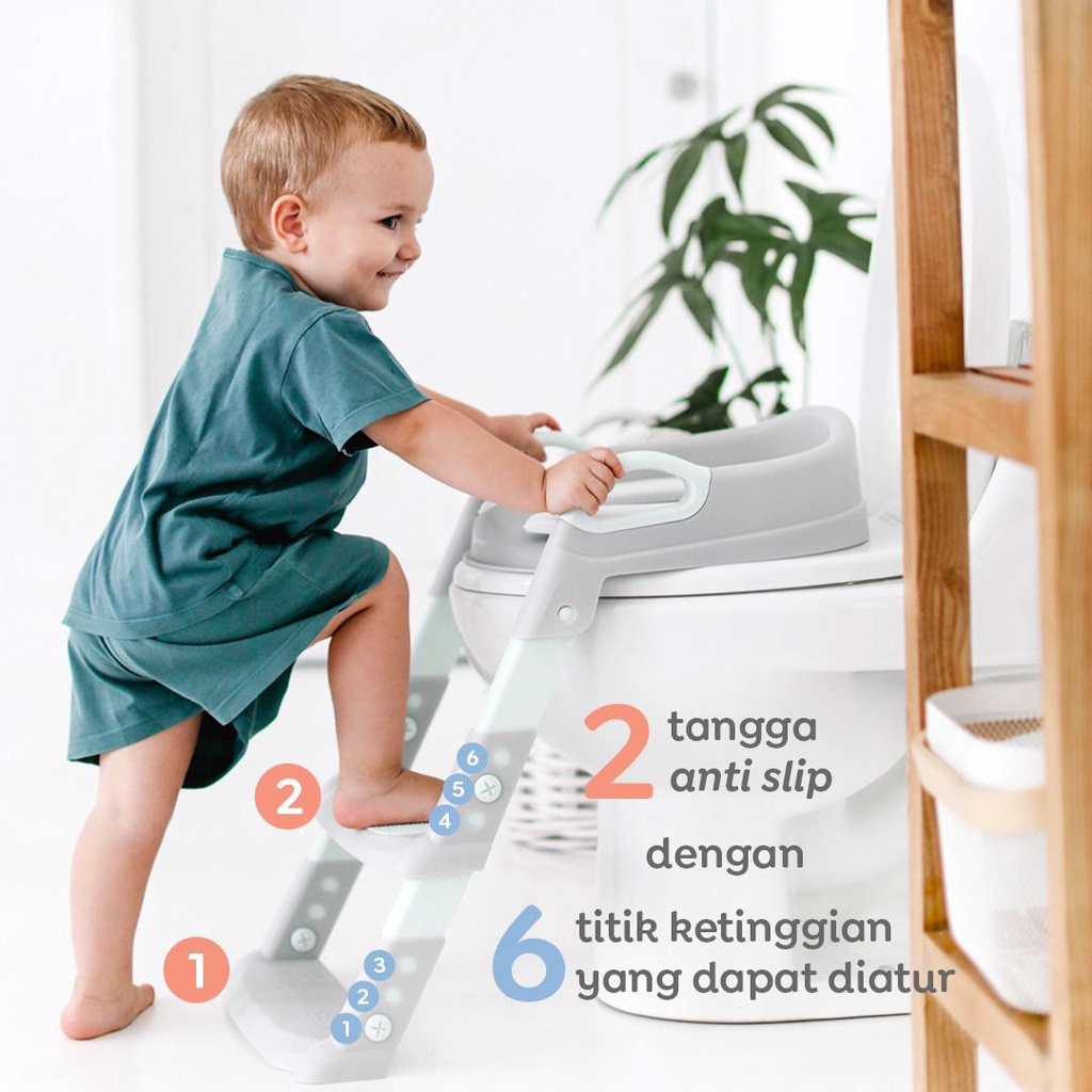 Sugarbaby Potty Training Seat & Ladder YesICan Dudukan Toilet Anak Anti Slip Portable Foto 4