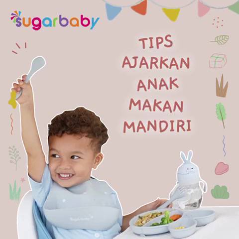 Celemek Silikon Bayi Sugarbaby Healthy Silicone Bib Nature Series Food Grade FDA