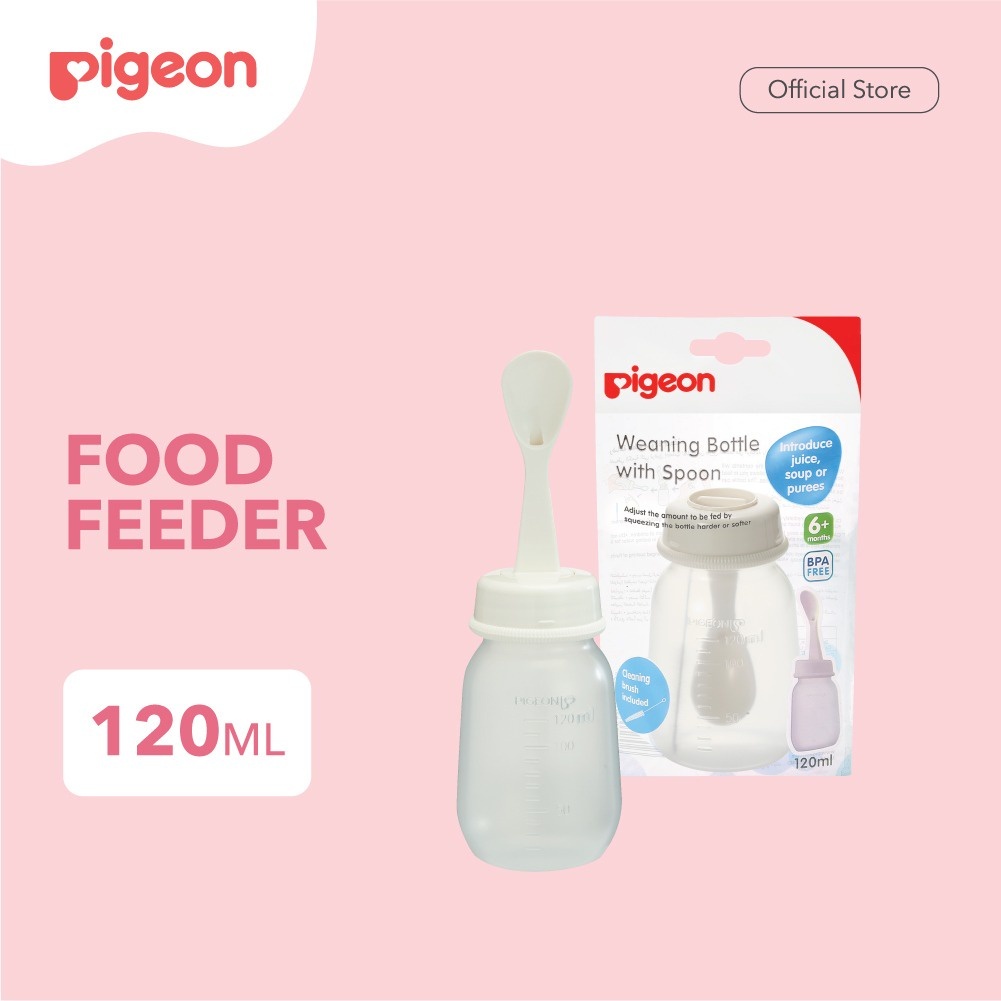 PIGEON Food Feeder Botol Sendok Bayi 120ml 240ml BPA Free Perlengkapan Makan Foto 5