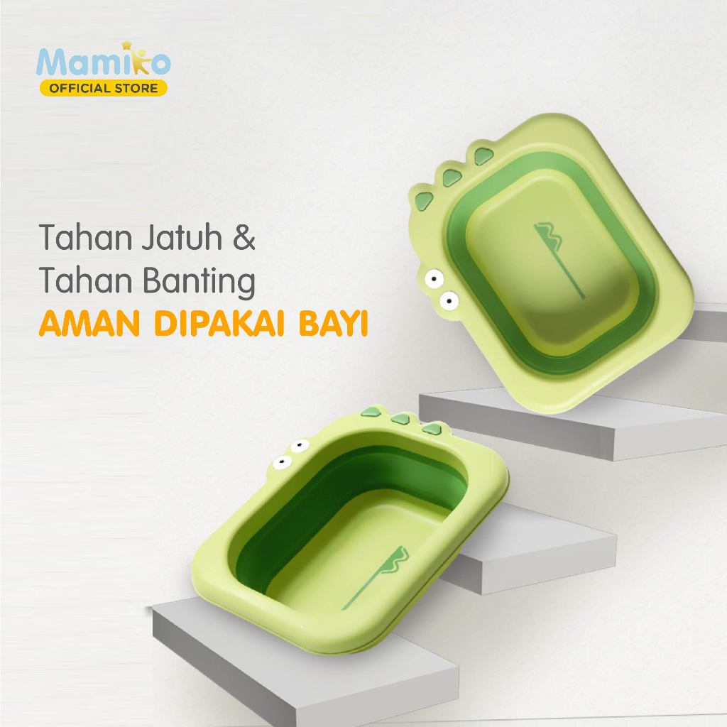 Mamiko Baskom Lipat Bayi Baby Wash Basin Model Crocodile & Lion Kapasitas 3.5L & Foto 4