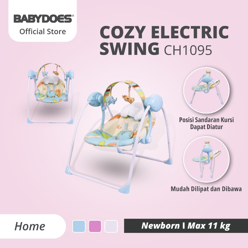 Ayunan Bayi Babydoes BD 1095 COZY Baby Swing 5 Kecepatan Toy Bar & Musik Foto 2