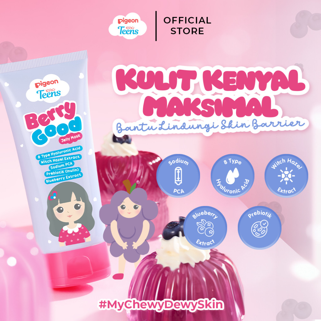Pigeon Teens Berry Good Jelly Mask 60ml Skincare Remaja Melindungi Skin Barrier