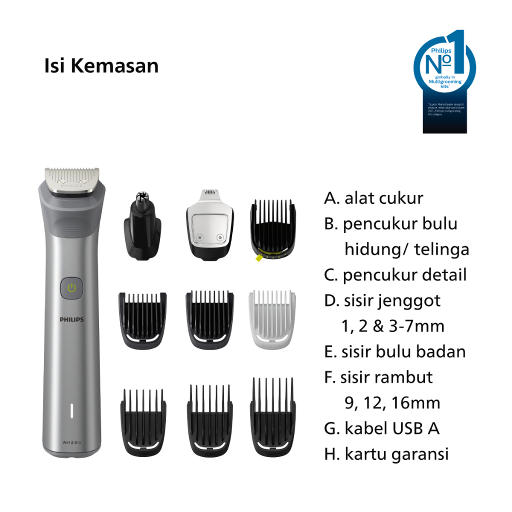 Philips Multigroom 5000 MG5920/15 10-in-1 Foto 3