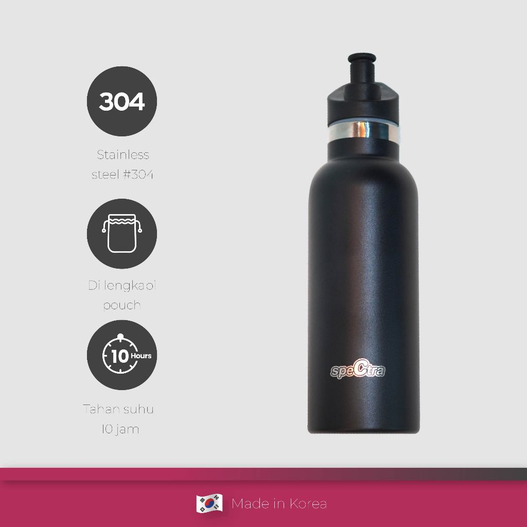 Spectra Sport Vacuum Flask 500ml Stainless Steel #304 Tahan Suhu 10 Jam Foto 3