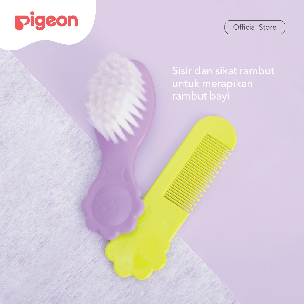 Sisir Sikat & Sisir Bergigi Set Pigeon Baby Comb Hair Brush Rambut Bayi