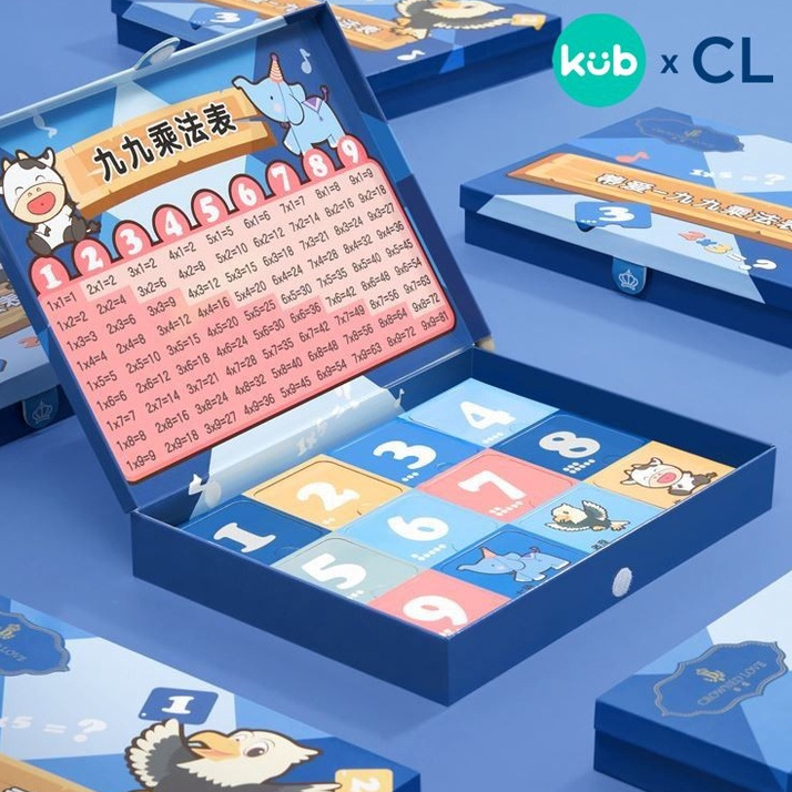 Puzzle Perkalian Anak KUB x CL Nine Nine Multiplication Table Mainan Edukatif Mandarin Foto 2