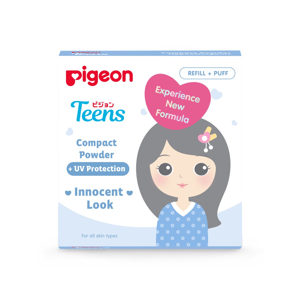 Pigeon Teens Compact Powder Refill UV Protection 14Gr Sand Non-Acnegenic