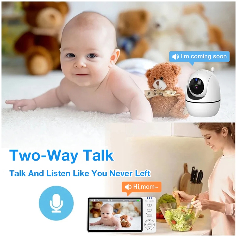 Dr.isla Baby Monitor Camera AVINIE AVM5 360 Derajat Night Vision & Voice Call Foto 8