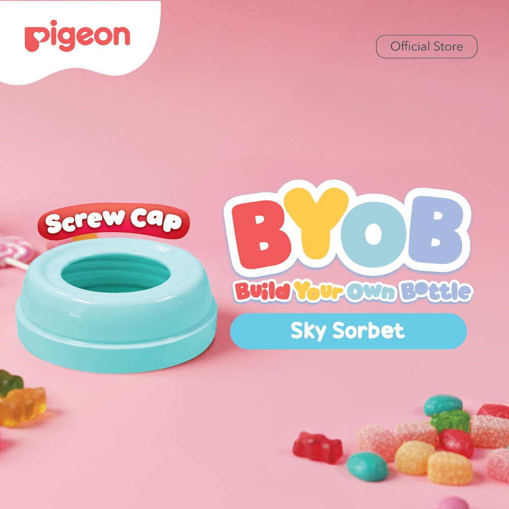 Pigeon BYOB SofTouch Screw Neck Cap 1 Pcs BPA Free Pilihan 12 Warna Foto 8