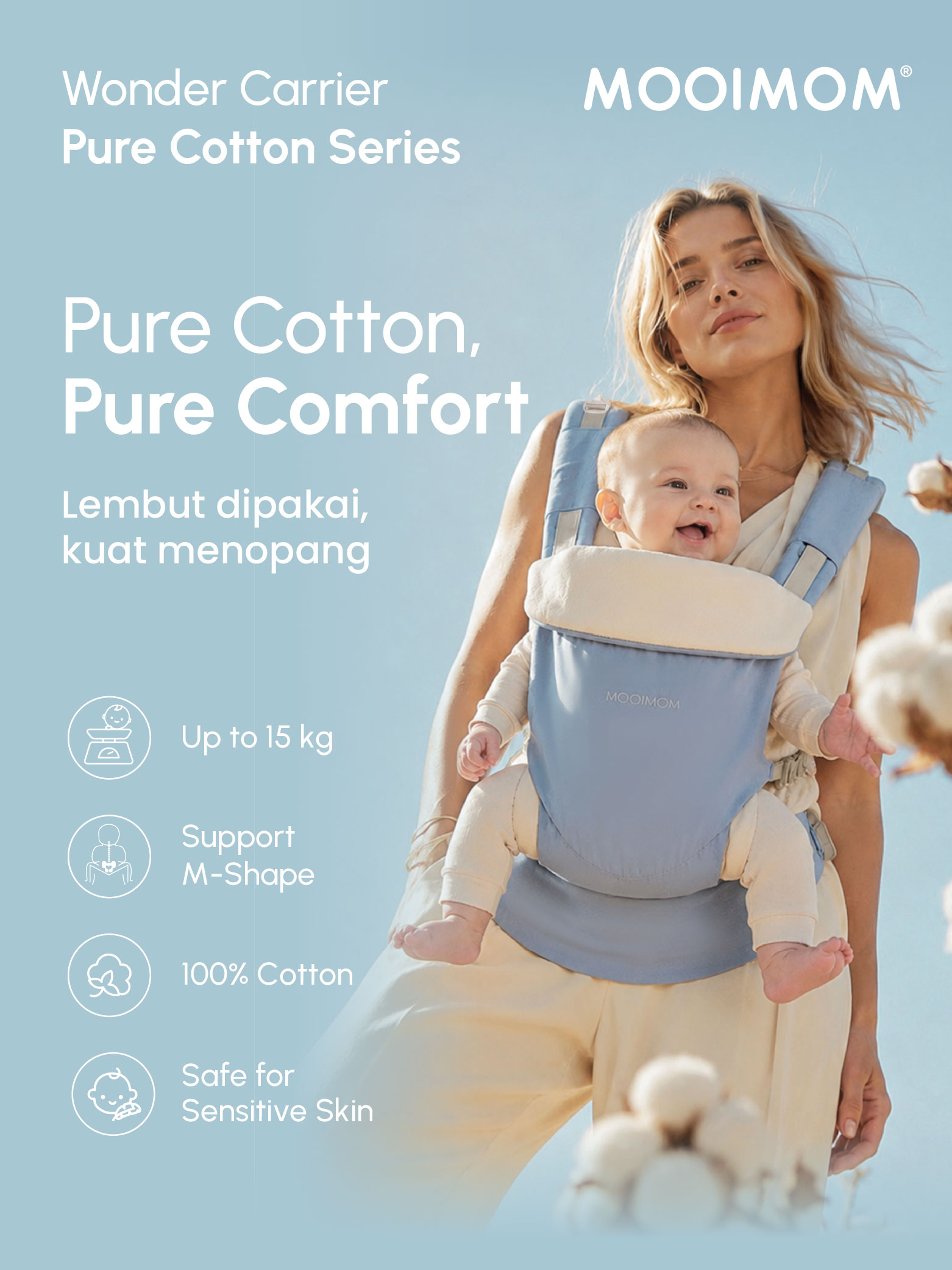 MOOIMOM Wonder Carrier Pure Cotton Foto 5