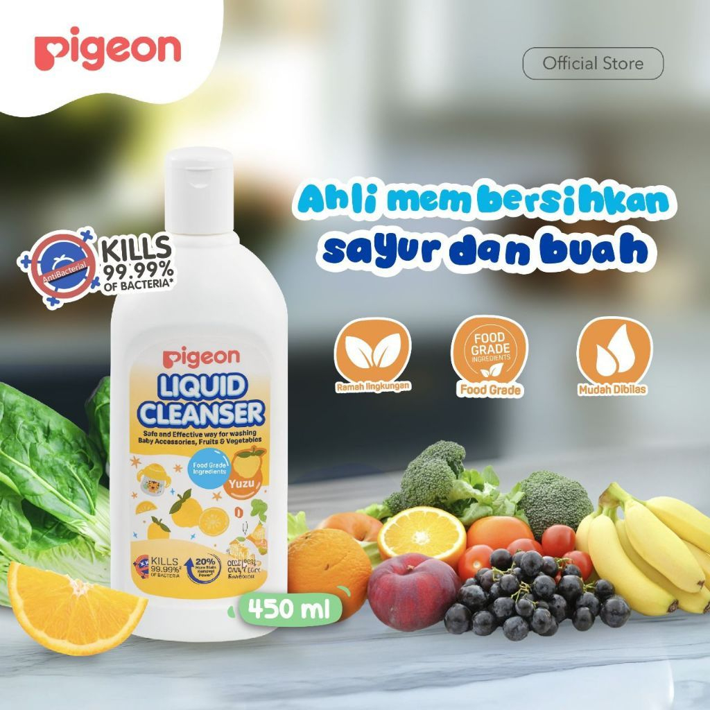 Pigeon Liquid Cleanser Yuzu 700ml Cairan Pembersih Botol & Alat Makan Bayi Foto 5