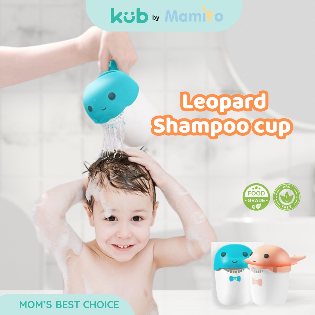 KUB Leopard Shampoo Cup Penyiram Rambut Bayi Bentuk Singa Laut Lucu Warna Pink